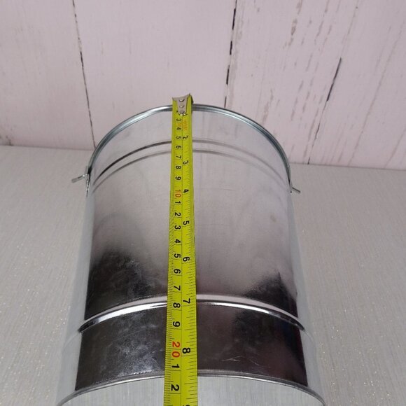 Christmas Galvanized Metal Pail "Fresh Holly" Holiday Decor Rustic Farmhouse - Picture 6 of 6